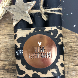 Kaarsjes (3x) Fijne feestdagen! 🦌