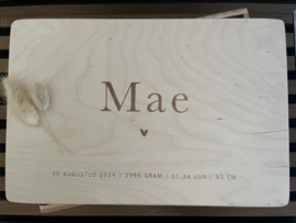 MEMORYBOX NAAM + GEBOORTEGEGEVENS