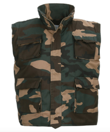 Camouflage Bodywarmer met naam