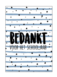 Kaart Bedankt voor het schooljaar!