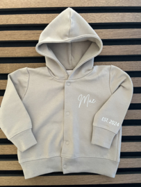 HOODIE met NAAM & GEBOORTEJAAR | SAND