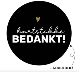 5x Sticker | Hartstikke bedankt!