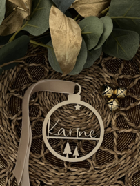 KERSTBAL MET NAAM | HOUT