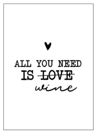 Kaart All you need is wine