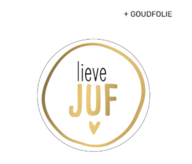 5x Sticker | Lieve JUF | GOLD