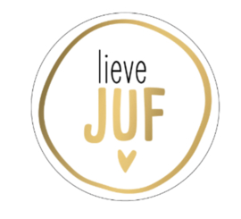 5x Sticker | Lieve JUF | GOLD