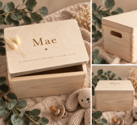 MEMORYBOX NAAM + GEBOORTEGEGEVENS