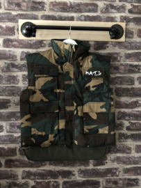 Camouflage Bodywarmer met naam