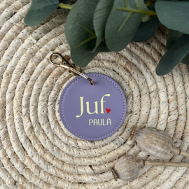 SLEUTELHANGER JUF MET NAAM | 3 KLEURTJES