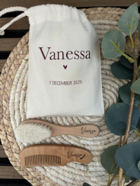 HOUTEN BORSTELSETJE | MET NAAM