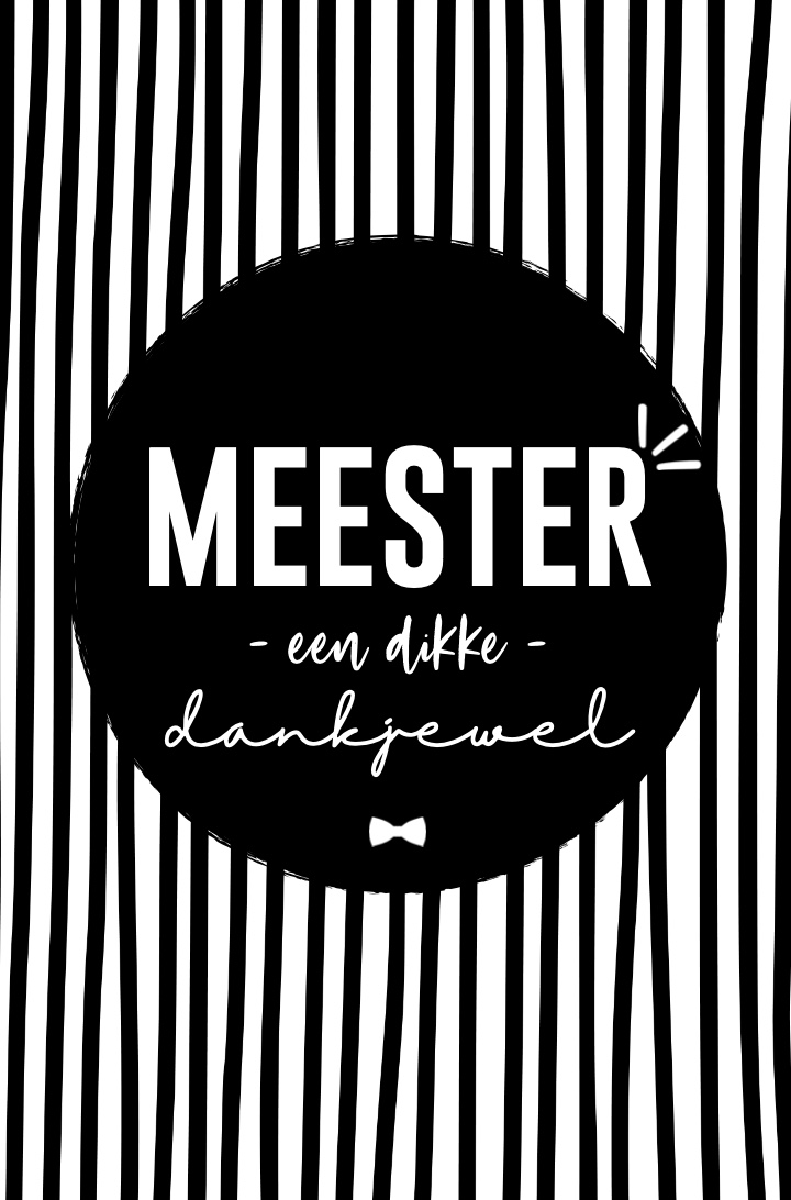 MINIKAARTJE | MEESTER | een dikke dankjewel!
