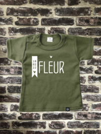 Shirtje NAAM + DATUM | Fleur