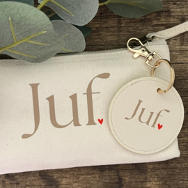 SLEUTELHANGER JUF MET NAAM | 3 KLEURTJES
