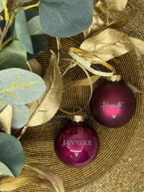KERSTBAL MET NAAM | GLAS