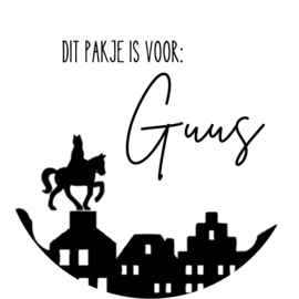 NAAMSTICKER SINT | Kadootje voor: [NAAM] | 10x