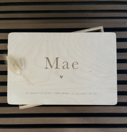 MEMORYBOX NAAM + GEBOORTEGEGEVENS