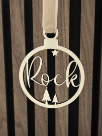 KERSTBAL MET NAAM | HOUT
