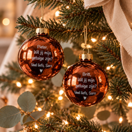 KERSTBAL EIGEN TEKST | GLAS