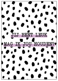 Kaart Jij bent leuk | Mag ik je houden?