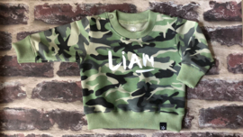 Sweater Camouflage met naam