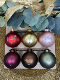 KERSTBAL MET NAAM | GLAS