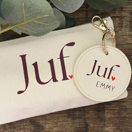 SLEUTELHANGER JUF MET NAAM | 3 KLEURTJES