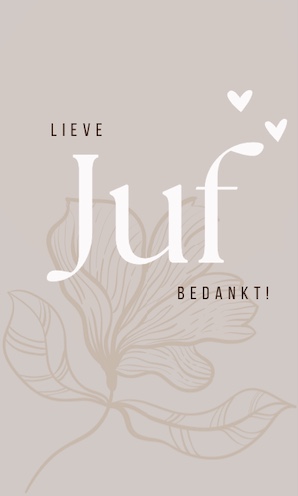 MINIKAARTJE | LIEVE Juf | BEDANKT!