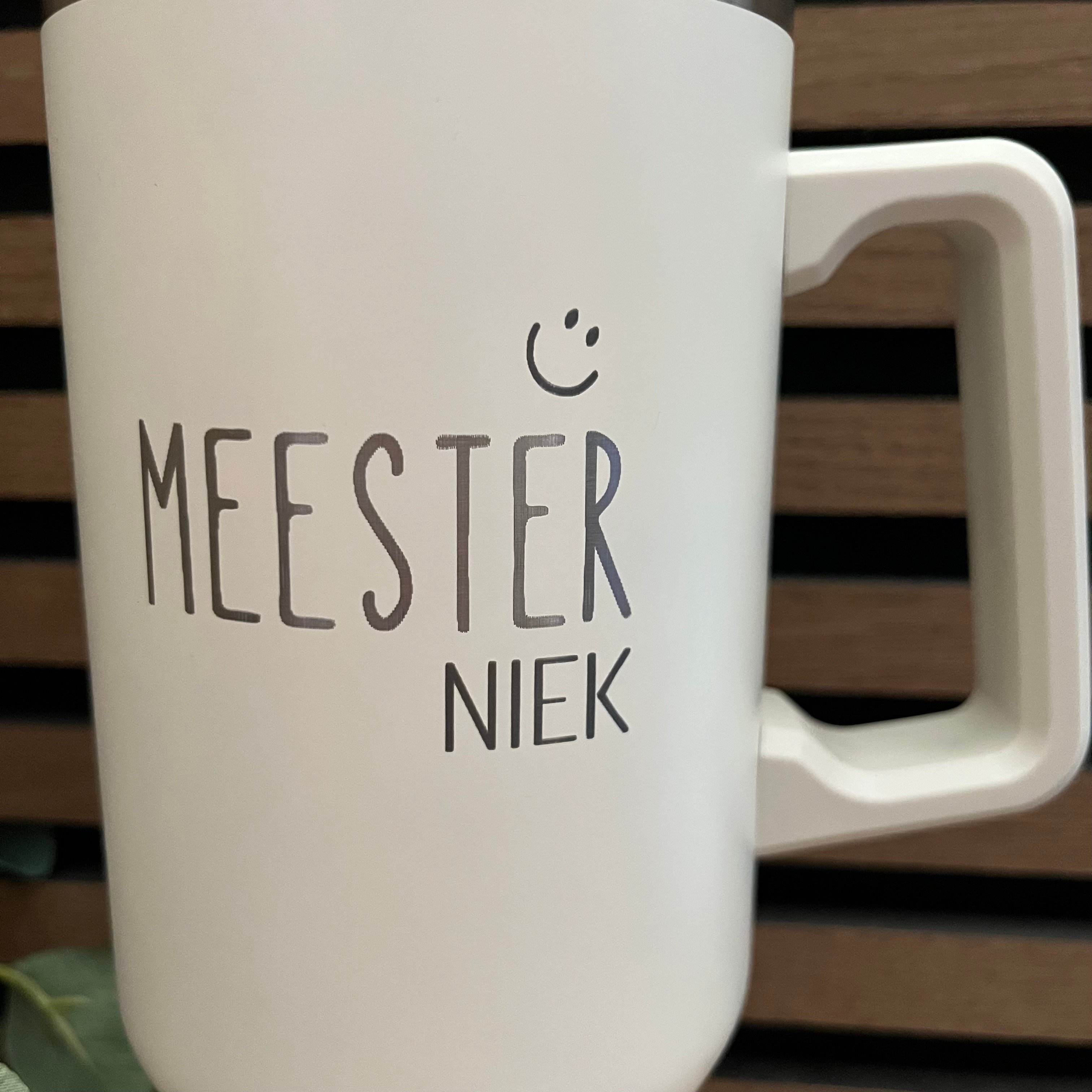 THERMOSBEKER XL MEESTER | MET NAAM