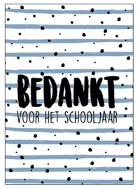 Kaart Bedankt voor het schooljaar!