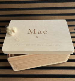 MEMORYBOX NAAM + GEBOORTEGEGEVENS