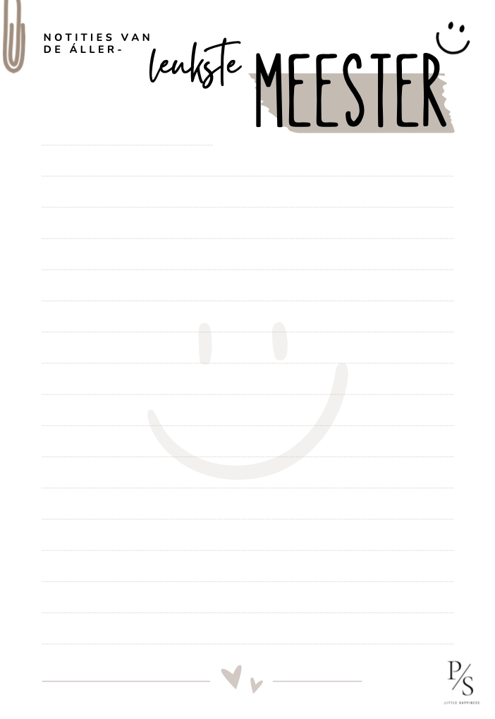 Notitieblok | NOTITIES VAN DE ÀLLER leukste MEESTER