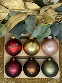KERSTBAL MET NAAM | GLAS
