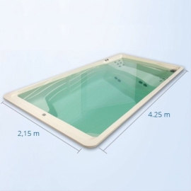Pretty Pool Acryl zwemspa versie 1 (basic) afmeting 5 x 2,60 x 1,30