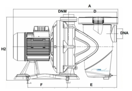 DAB pomp Euroswim 100 M capaciteit 18 m³/uur 230 volt 1HP