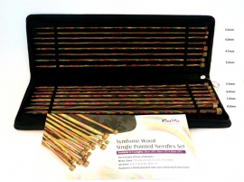 KnitPro Symfonie wood breinaalden met knop 35cm set