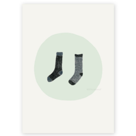 Postkaart - Twee sokken