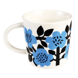Blauwe bloemen mok - Rex London