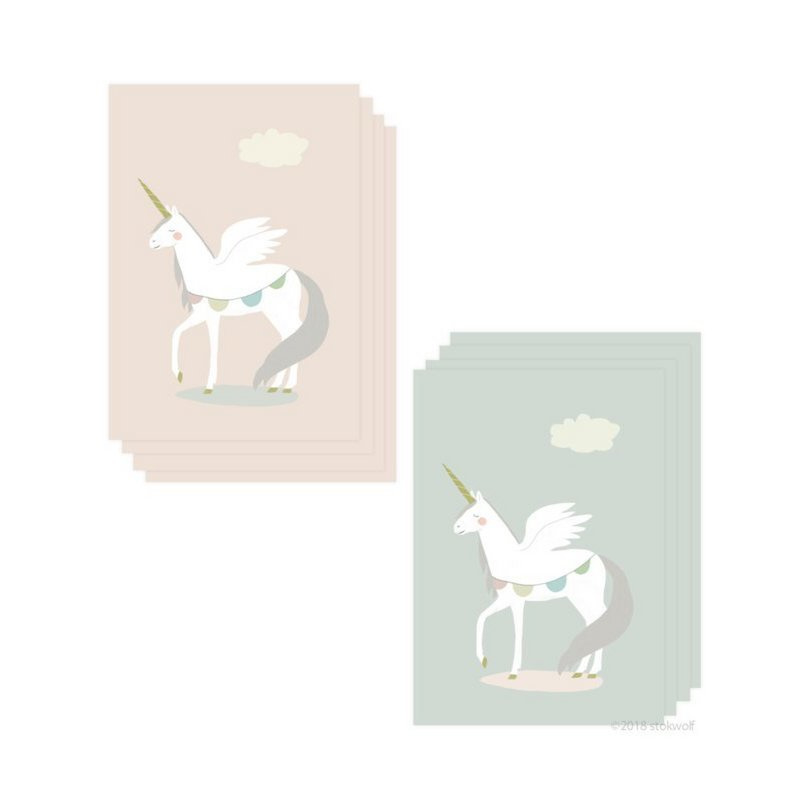 Set Mini kaartjes -  Unicorn