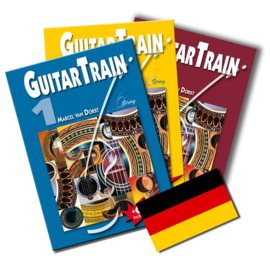 Guitar Train serie Duitstalig met Youtube video's, CD en Plectrums Gratis verzending