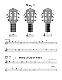 Guitar Train 1 - English Edition - Guitar Method for beginners - Marcel van Dorst - Online Video's and Mp3 download