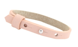 Cuoio armband leer 8mm  Powder rose