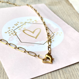 CHAIN KETTING MET HARTJE SLOT