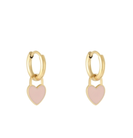 Pastel hearts oorbellen