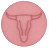 Polaris cabochon 12mm  Buffelkop Matt bridal rose