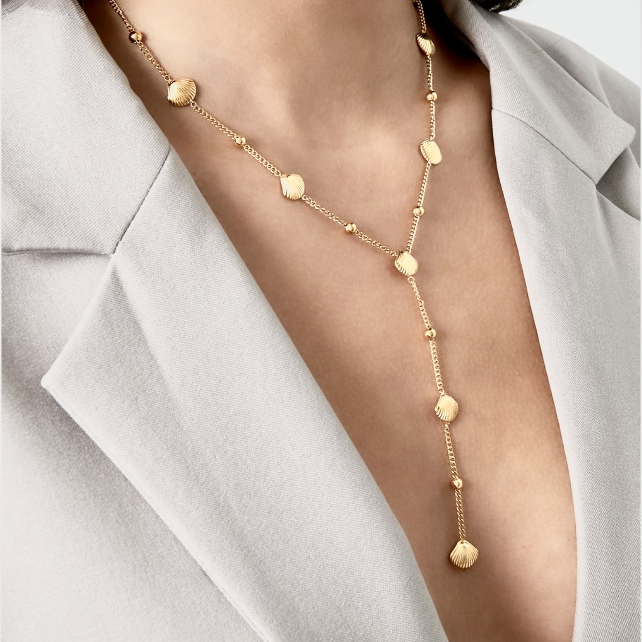 Y-KETTING MET SCHELPJES