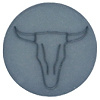 Cabochon Polaris 12mm Buffelkop Matt rustic blue