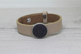 Cuoio armband Zand-beige