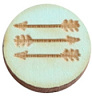 Houten cabochon 12mm arrows Sea green