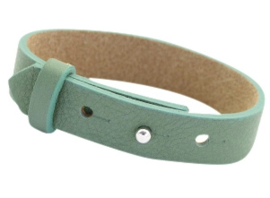 Cuoio armband leer 15mm  Dark sea mist green