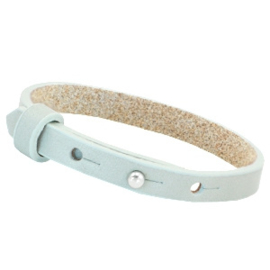 Cuoio armband leer 8 mm  Grayed sea green